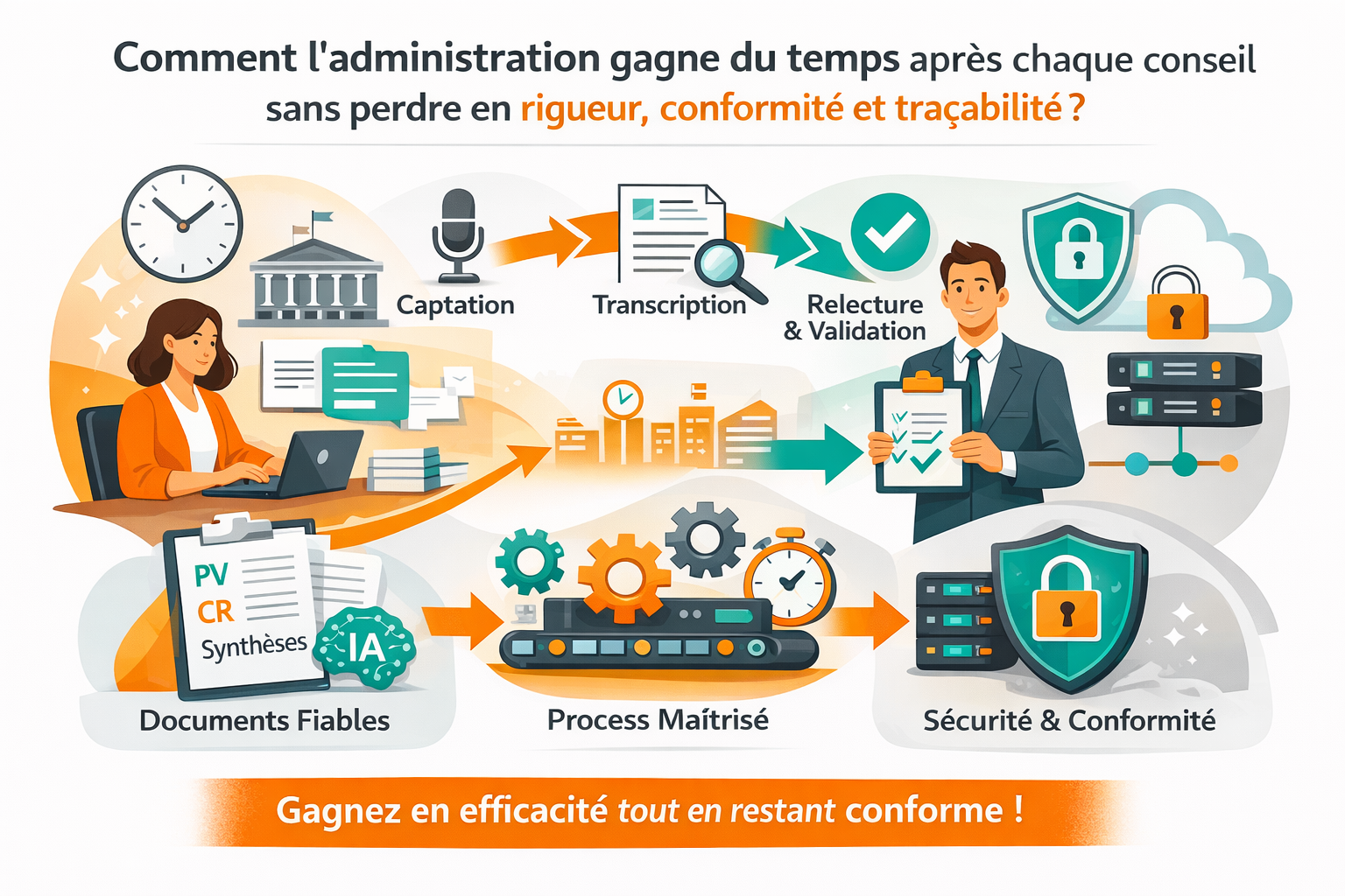Comment l’administration générale gagne du temps après chaque conseil sans perdre en rigueur, conformité et traçabilité ?