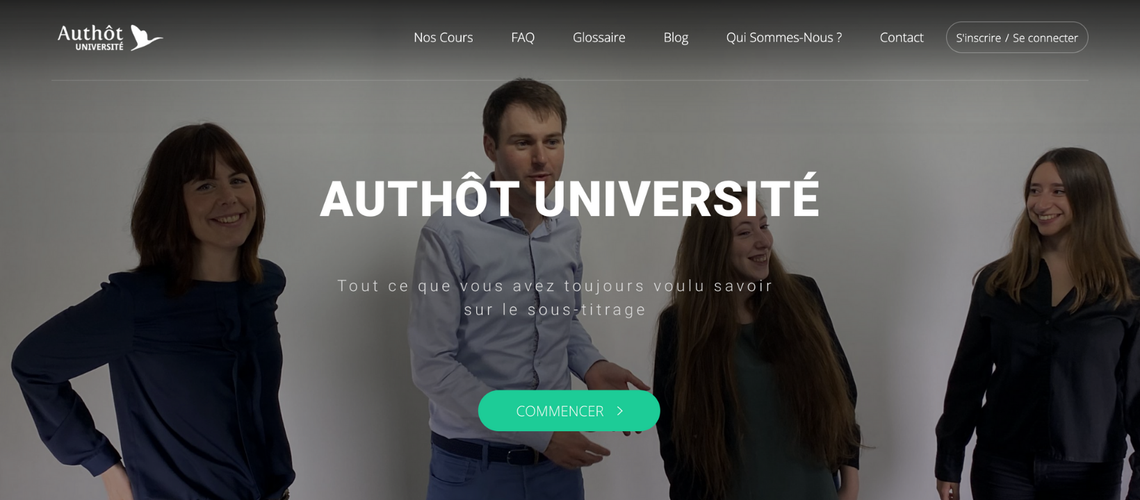 Page d'accueil Authôt Université